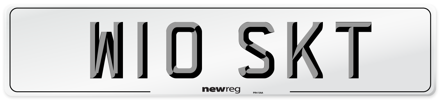 W10 SKT Number Plate from New Reg